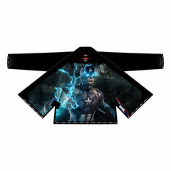 JUPI BJJ Gi with Captain America Rash Guard Lining Black