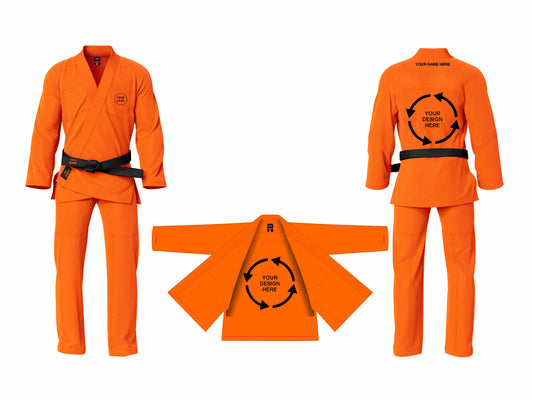 PREMIUM ORANGE BRAZILIAN JIU JITSU GI WITH CUSTOM LOGO